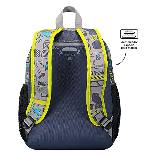 TOTTO Mochila escolar mediana de videojuegos - Monark TAMAÑO PEQUEÑO