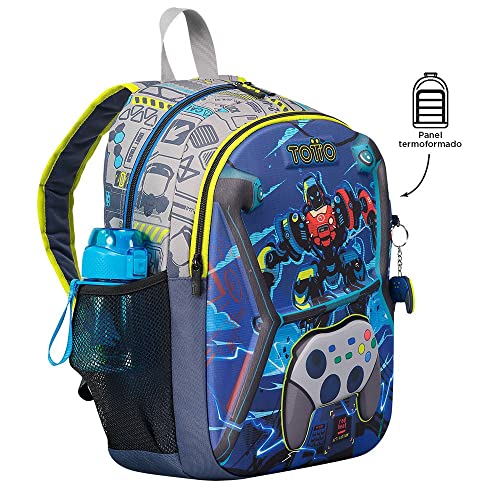 TOTTO Mochila escolar mediana de videojuegos - Monark TAMAÑO PEQUEÑO