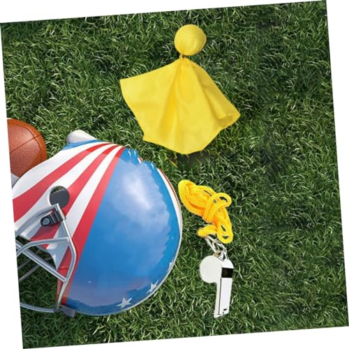 TOYANDONA 1 Juego De Árbitro Banderitas De Penalti Bandera Roja De Penalti Banderas De Penaltis De Futbol Lanzando Banderas Bandera De Árbitro Silbato De Baloncesto Portátil Nylon