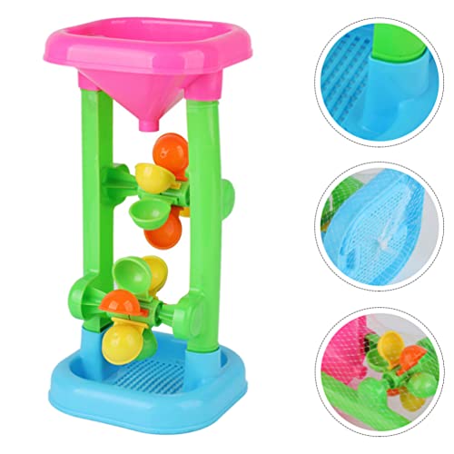 TOYANDONA 1 Juego Reloj De Arena Juguetes De Arena para Niños Pequeños 1-3 Agua De La Bañera Juguetes De Caja De Arena Juguetes De Mesa De Embudo De Hora El Plastico Niño Pequeño Ruedas