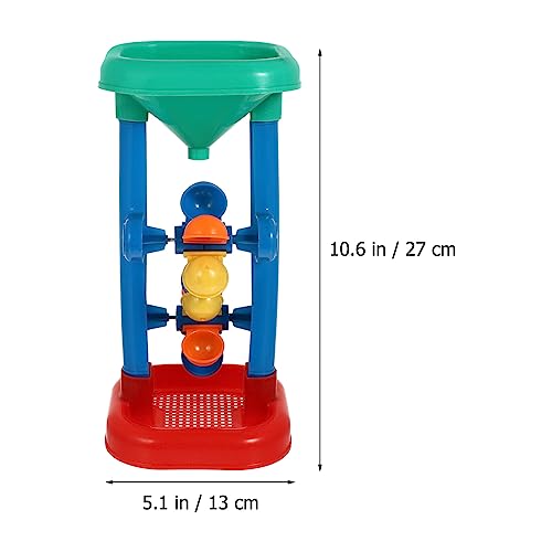 TOYANDONA 1 Juego Reloj De Arena Juguetes De Arena para Niños Pequeños 1-3 Agua De La Bañera Juguetes De Caja De Arena Juguetes De Mesa De Embudo De Hora El Plastico Niño Pequeño Ruedas