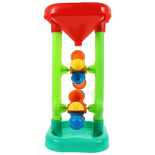 TOYANDONA 1 Juego Reloj De Arena Juguetes De Arena para Niños Pequeños 1-3 Agua De La Bañera Juguetes De Caja De Arena Juguetes De Mesa De Embudo De Hora El Plastico Niño Pequeño Ruedas