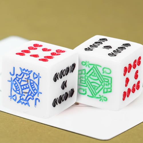 TOYANDONA 12 Piezas Dados De Póquer Dados Sucios Dados De Juego Dados De Dados De Pub De Plástico Dados Dados Juego De Dados Mentirosos Dados De Poker Dados De Pareja Juguete Acrílico