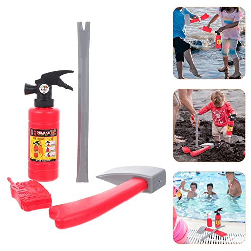 TOYANDONA 2 Juegos Accesorios De Fuego Juguetes De Extinción De Incendios Juego De rol De Bombero Extintor De Incendios Chorro De Agua Juguetes Niño El Plastico Altoparlante Playa