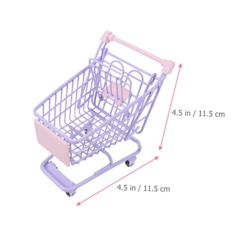 TOYANDONA 3 Piezas Mini Carrito De Compras Carro De Supermercado De Juguete Carrito De Compras para Niños Mini Carrito De Supermercado Mi Carrito Bebé Alimento Aleación Hierro Forjado