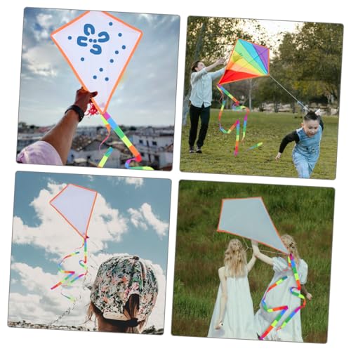 TOYANDONA 5 Juegos De Cometa En Blanco Interesante Cometa De Dibujo Interesante Cometa Interactiva para Niños Juguetes para Niños Cometa En Blanco Divertida Cometas Kit De Cometa Kit De