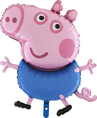 Toyland® - Personajes de Peppa Pig de tamaño gigante gigante de 37 pulgadas -Peppa o George- Globo de aluminio - Globos para niños (George Pig)