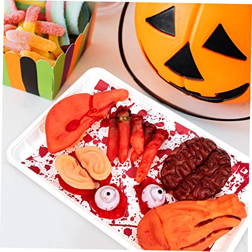 Toyvian 1 Juego Juguetes Engañosos Accesorio De Corazón Sangriento Juguetes De Truco De Broma De Halloween Cerebro Falso Sangre Falsa Cadáver Suministros para La Fiesta Foto El Plastico