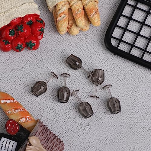 Toyvian 10 Copas De Vino En Miniatura para Casa De Muñecas 1: 12 Copas De Vino para Casa De Muñecas Copas De Vino Pequeñas Accesorios De Cocina para Casa De Muñecas Mini Copas De Vino