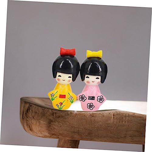 Toyvian 12 Piezas Adornos De Muñecas Kimono Muñeca De Madera Kimono Mini Quimono Decoración De Muñecas Japonesas Decoración Navideña Rusia Cloruro De Polivinilo Niño Dibujos Animados