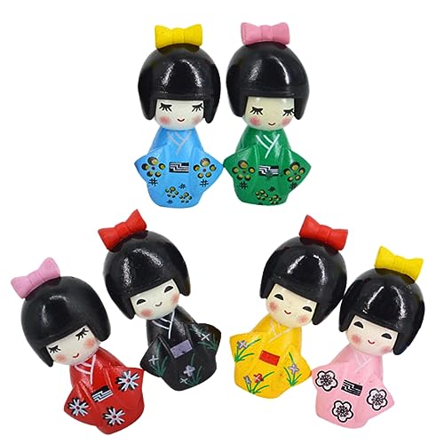 Toyvian 12 Piezas Adornos De Muñecas Kimono Muñeca De Madera Kimono Mini Quimono Decoración De Muñecas Japonesas Decoración Navideña Rusia Cloruro De Polivinilo Niño Dibujos Animados