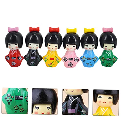 Toyvian 12 Piezas Adornos De Muñecas Kimono Muñeca De Madera Kimono Mini Quimono Decoración De Muñecas Japonesas Decoración Navideña Rusia Cloruro De Polivinilo Niño Dibujos Animados