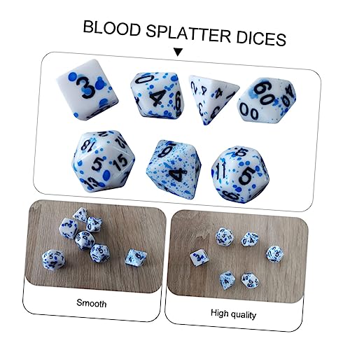 Toyvian 14 Piezas Dados De Juego De Mesa Dados Educativos Traje Dados para Niños Malditos Dados Juguetes De Escritorio Dados De Matematicas Tablero De Damas Cosplay Acrílico D20