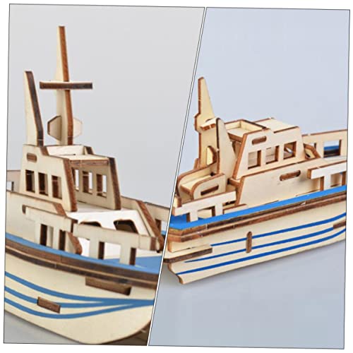 Toyvian 2 Piezas Rompecabezas De Bote Salvavidas Juguete De Bote Salvavidas Rompecabezas De Bricolaje Juguete De Ensamblaje De Barcos Mini Juguetes para Niños Manualidades para Niños