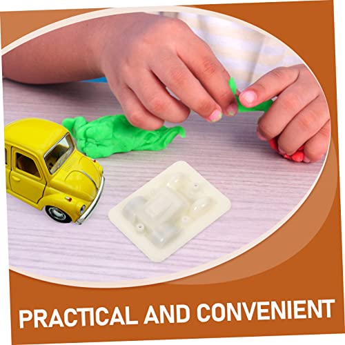 Toyvian 4 Piezas Tire Hacia Atrás De La Base Del Coche Maquetas Coches Accesorios Para Camiones Accesorios De Coche Camión Juguete R Modelo Base Blanco Niño El Plastico Regalo Ultraligero