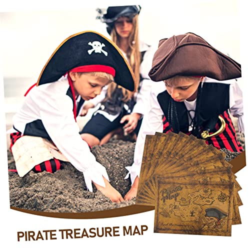 Toyvian 40 Piezas Fiesta Pirata Mapa Del Juego De Del Tesoro Mapa Detallado Del Tesoro Mapa Del Tesoro Infantil Víspera De Todos Los Santos Papel Búsqueda Del Tesoro Niño