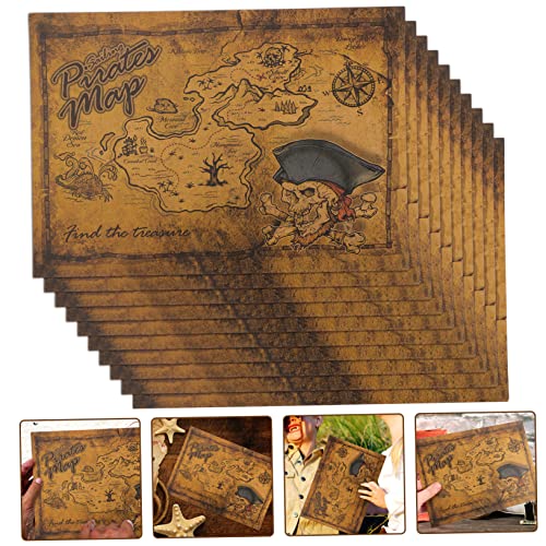 Toyvian 40 Piezas Fiesta Pirata Mapa Del Juego De Del Tesoro Mapa Detallado Del Tesoro Mapa Del Tesoro Infantil Víspera De Todos Los Santos Papel Búsqueda Del Tesoro Niño