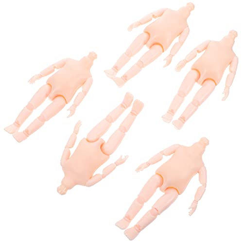 Toyvian 5 Piezas para Muñecas Desnudas Muñecas Mover Articulaciones Modelos De Cuerpo De Muñeca Muñeca Articulada Hecha A Mano Figura De Acción Conjunta Articulaciones De