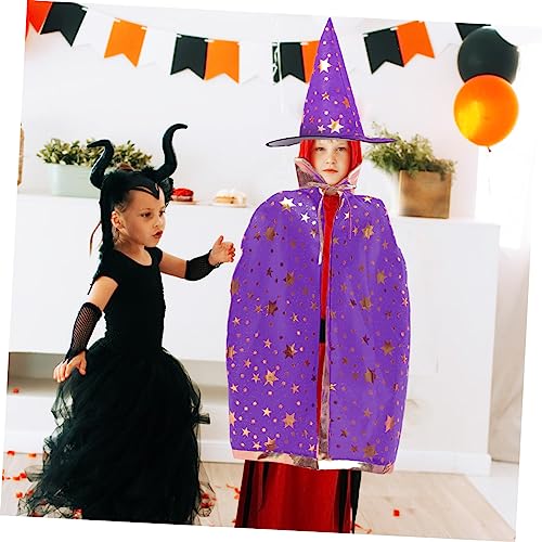 Toyvian Calabaza 5 Juegos De Capa De Halloween Traje De Niño Disfraz De Bruja para Mujeres Ropa De Niños Bolsillo De Disfraz De Cosplay De Halloween Decoración De Capa De Maquillaje