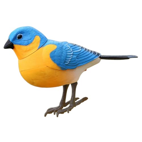 Toyvian Juguetes para Niños Baterías De Decoración Modelo De Pájaro Juguete Divertido Lindo Pájaro Cantor Juguete Pájaro Cantando Juguete Adorno De Pájaro Estatua Correa De Reloj Control