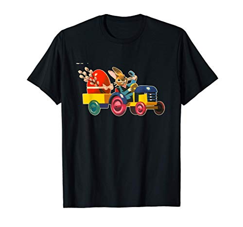 Tractor Bunny Happy Easter Egg Camiseta