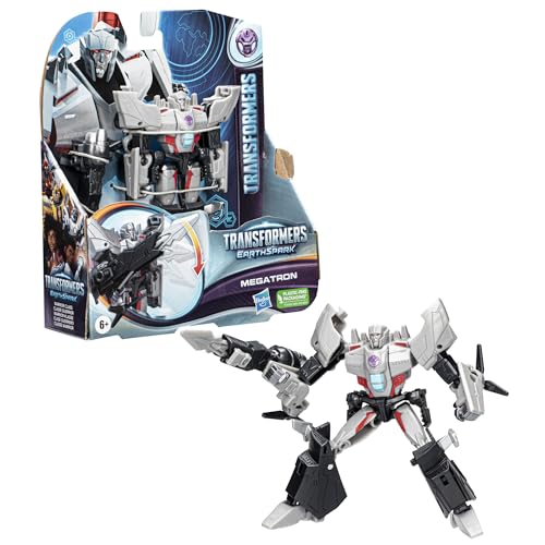 Transformers EarthSpark Warrior Class Megatron - Figura de acción de 12,5 cm para niños a Partir de 6