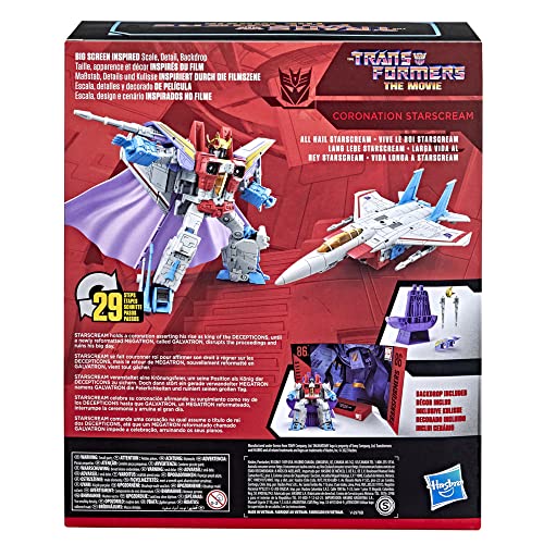 Transformers Juguetes Studio Series 86-12 - Figura de Coronation Starscream Clase líder película 1986-21,5 cm