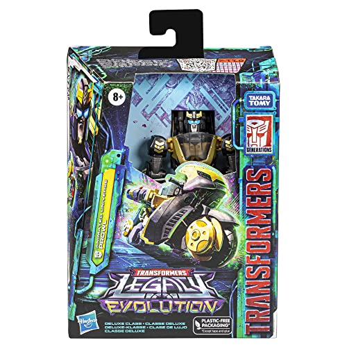 Transformers Legacy Evolution - Deluxe Class - Figura de Prowl Animated Universe - 14 cm - para niños y niñas a Partir de 8 años