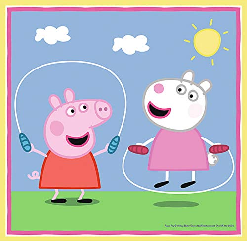 Trefl 34813 - Puzzle 3 en 1, diseño de Peppa Pig Jugando en la Escuela