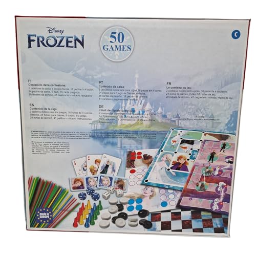 Trefl Disney Frozen/Frozen - Colección de juegos con 50 juegos diferentes, juegos comunitarios, juegos de mesa para niños