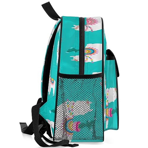 TropicalLife Alpaca Llama Cactu Niños Mochilas para Niños Niñas Llama Niño Mochila Mochila Escuela Guardería Bookbag, Color, 13 L