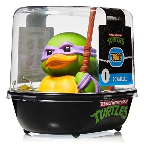 TUBBZ First Edition Donatello - Figura Coleccionable de Pato de Goma de Vinilo - Producto Oficial de Las Tortugas Ninja Mutantes Adolescentes - TV, películas y Videojuegos