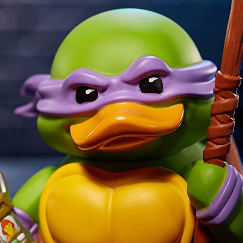 TUBBZ First Edition Donatello - Figura Coleccionable de Pato de Goma de Vinilo - Producto Oficial de Las Tortugas Ninja Mutantes Adolescentes - TV, películas y Videojuegos