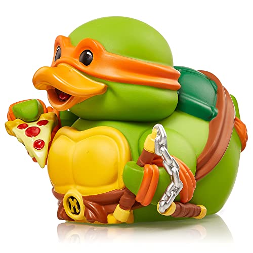 TUBBZ First Edition Michelangelo - Figura Coleccionable de Pato de Goma de Vinilo, mercancía Oficial de Las Tortugas Ninja Mutantes Adolescentes - TV, películas y Videojuegos