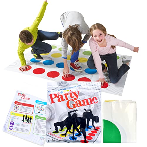 Twisting Juego para Adultos, Juego de Equilibrio Divertido, Juegos Suelo, Juegos de Mesa Niños 6 Años, Juego de Piso Familiar Tapete de Juego, Divertidos Juegos de Habilidad para Adultos