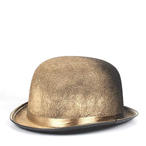 TX GIRL Fieltro de Lana Sombrero de Fedora Hombres Mujeres ala Corta de Steampunk del Hongo Cosplay Topper del Sombrero de Copa del Sombrero el Tamaño 58 CM Traje de la Manera de Vacaciones