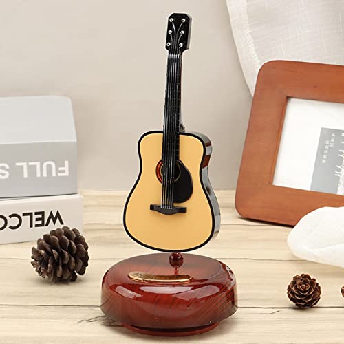 Tytlyworth Caja de música de Instrumentos Musicales, Modelo de violín en Miniatura para Manualidades de Instrumentos giratorios, Mini Base No Requiere batería Encantadora decoración de cafetería