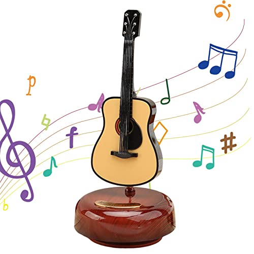 Tytlyworth Caja de música de Instrumentos Musicales, Modelo de violín en Miniatura para Manualidades de Instrumentos giratorios, Mini Base No Requiere batería Encantadora decoración de cafetería