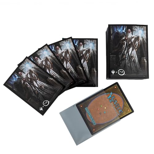 Ultra Pro El señor de los anillos: Tales of Middle-Earth 100 ct - Ft. Gandalf for Magic: The Gathering, acabado mate sin reflejos y tecnología ChromaFusion para protección de tarjetas