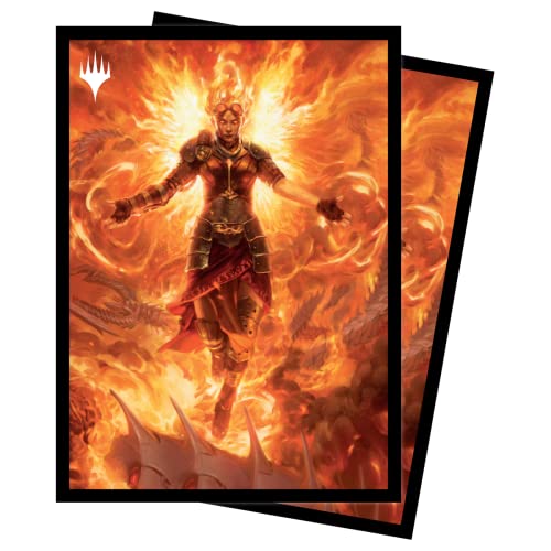 Ultra PRO - March of The Machine 100ct Deck Protector Sleeves ft. Chandra, Hope’s Beacon for Magic: The Gathering, Protect & Store Collectible Trading Cards & Gaming Cards, Prevent Card Damage