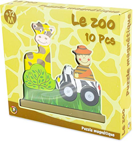 Ulysse- Puzzle Magnet : Zoo Madera, Multicolor (59702)