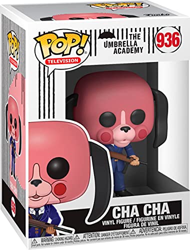 Umbrella Academy - Cha Cha con máscara Funko Pop! Figura de vinilo con funda protectora compatible con Pop Box)