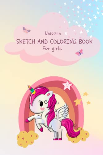 Unicorn Drawing and Sketch Book for Children: Fun 120 Pages Painting Notebook for Girls 4, 5, 6, 7, 8 Years Old