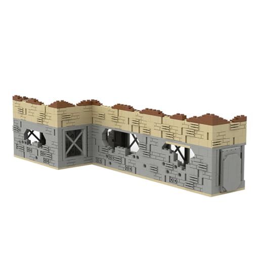 UNOR Juego de construcción de base militar, figuras de ejército DIY, ruinas de campo de batalla, modelo de accesorios, juego de juguetes, compatible con Lego (521 unidades)