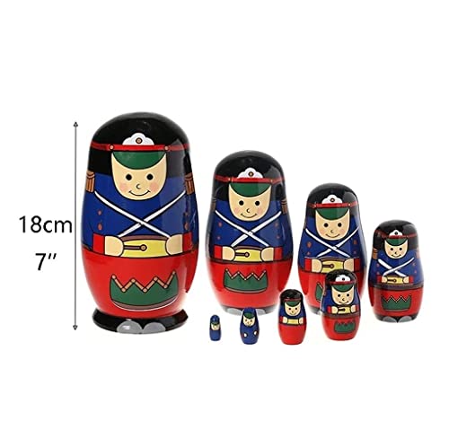 UTOQIA Muñecas Rusas Matrioskas Muñecas Matryoshka apilables Rusas de 8 Piezas, Juguetes de muñecas anidadas de Madera Matryoshka de Madera Rusa de Navidad Matrioskas Rusas