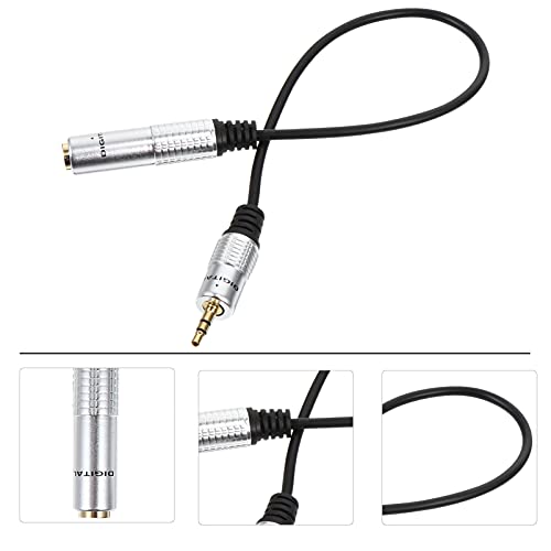 Vaguelly Cable Adaptador Auriculares Cables Enlace Práctico Macho Estéreo Cables Convertidor Extensión Accesorios Amplificador Audio Mezclador Auricular Video Plata Adaptador Cable