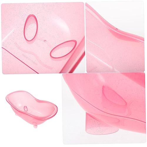 Vaguelly Muebles De Baño para Muñecas De Baño para Casa De Muñecas Bañera con Ducha para Muñecas Mueble De Baño para Casa De Muñecas El Plastico Productos Domésticos Tina