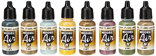 Vallejo 71165 Model Air - Colores Acrílicos, Luftwaffe Colors pre-war to 1941, 17 ml, 8 uds