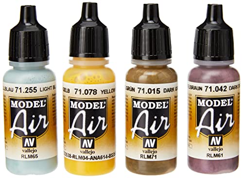 Vallejo 71165 Model Air - Colores Acrílicos, Luftwaffe Colors pre-war to 1941, 17 ml, 8 uds