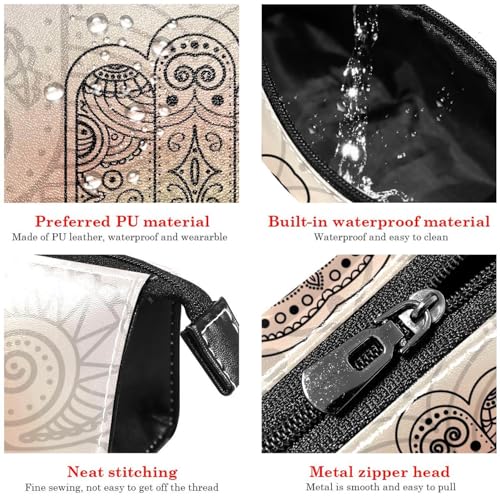 VAPOKF Hamsa Símbolo de la mano Fuerza Felicidad Pen Bag Papelería Bolsa de Lápiz Bolsa Cosméticos Bolsa Compacta con Cremallera, multicolor, 5.5 ×6 ×20CM/2.2x2.4x7.9 in, Organizador de bolsas